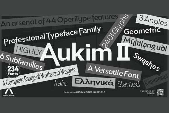Aukim II: A Modern Sans Serif for Every Design Need