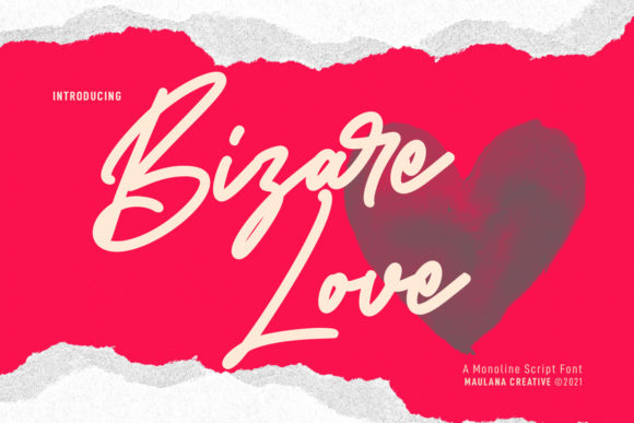 Bizare Love Monoline Script Font: Creative Design Choice