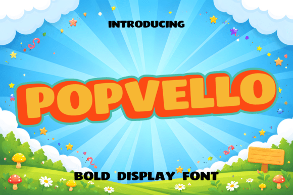 Popvello Font: A Playful Typeface for Festive Designs