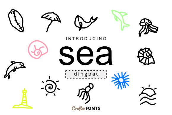 Sea Doodle Font: Nautical Charm for Creative Designs