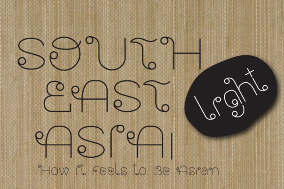 Southeast Asia Light Font: Elegant Oriental-Inspired Display Typeface