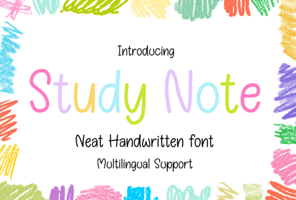 Study Note Font: A Friendly Handwritten Typeface for Creative Projects